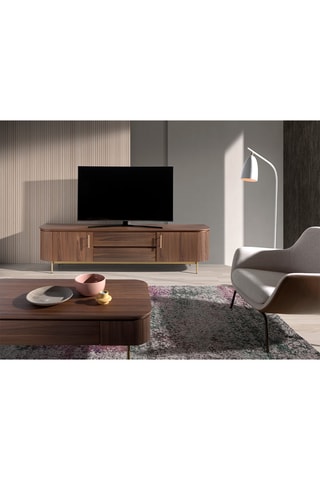 Mobile TV 2 ante - Neutro - Struttura in noce - 220 x 55 x 45 cm