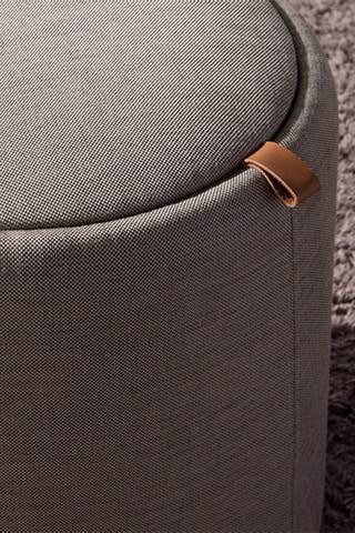 Pouf - Effetto rovere e grigio - In tessuto