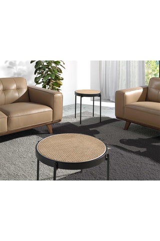Tavolino in rattan - 52 x 52 cm