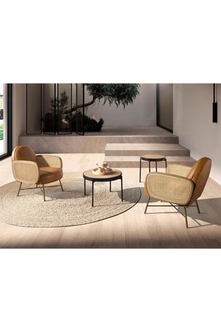 Tavolino in rattan - 52 x 52 cm