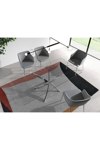 Tavolo da pranzo in vetro -  180 x 75 x 95 cm