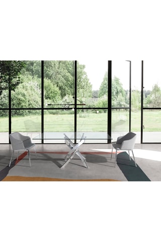 Tavolo da pranzo in vetro -  180 x 75 x 95 cm