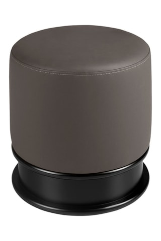 Pouf - Grigio scuro e nero - Effetto pelle