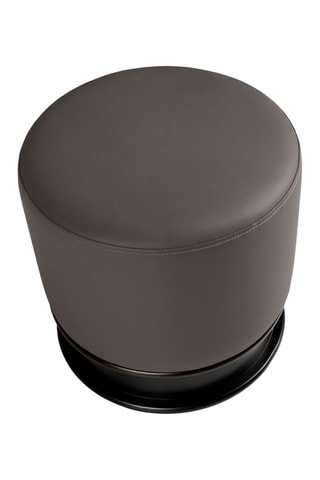 Pouf - Grigio scuro e nero - Effetto pelle