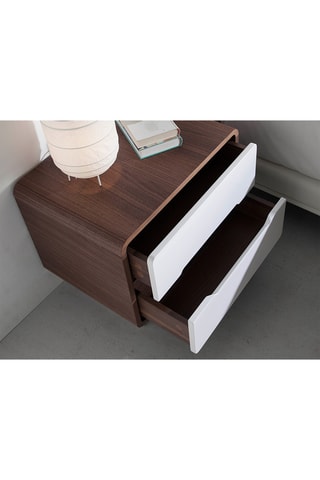 Comodino 2 cassetti in legno - 66 x 48 x 48 cm
