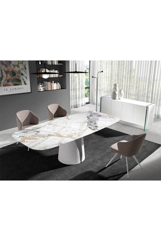 Tavolo da pranzo in porcellana - 238 x 110 x 76 cm