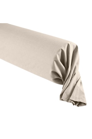 Taie de traversin en coton 57 fils/cm² - Sable