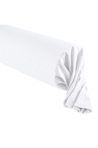 Taie de traversin en coton 57 fils/cm² - Blanc