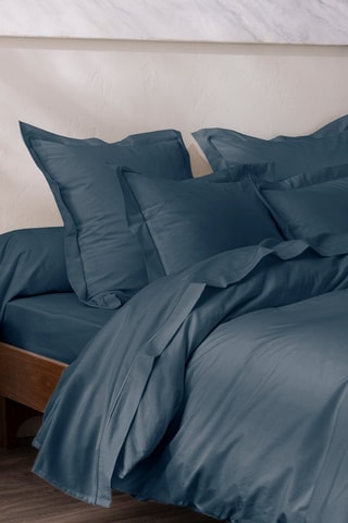 Drap-housse en coton percale 80 fils/cm² Julian - Bleu