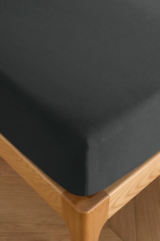 Drap-housse en coton 57 fils/cm² - Noir