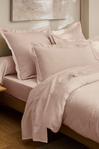 Drap-housse en satin de coton 120 fils/cm² Prestige - Rose clair