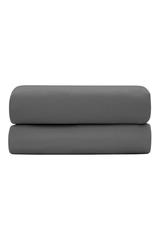 Drap-housse en satin de coton 120 fils/cm² Prestige - Anthracite