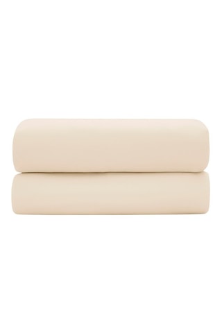 Drap-housse en satin de coton 120 fils/cm² Prestige - Crème