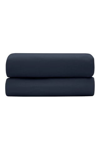 Drap-housse en satin de coton 120 fils/cm² Prestige - Bleu nuit