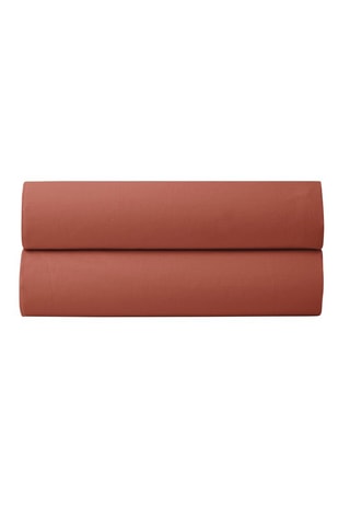 Drap-housse en coton percale 80 fils/cm² Julian - Terracotta