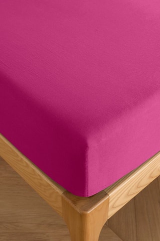 Drap-housse en coton 57 fils/cm² - Magenta