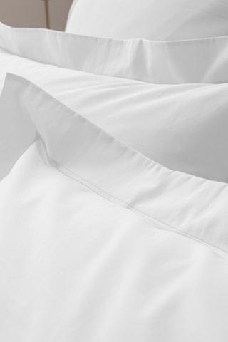 Taie d’oreiller en percale de coton 80 fils/cm² - Blanc