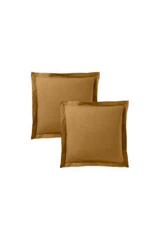 Taie d'oreiller en coton 57 fils/cm² - Caramel