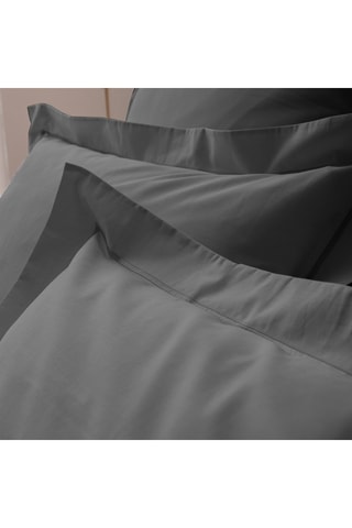 Taie d'oreiller en percale de coton 80 fils/cm² Julian - Ardoise