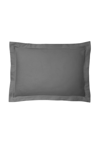 Taie d'oreiller en coton 80 fils/cm² Julian - Ardoise