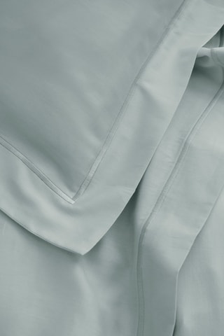 Taie d'oreiller en satin de coton 120 fils/cm² Prestige - Céladon 