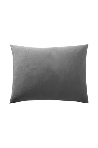 Taie d'oreiller en gaze de coton 57 fils/cm² Noah - Anthracite