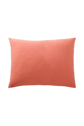 Taie d'oreiller en gaze de coton 57 fils/cm² Noah - Rose