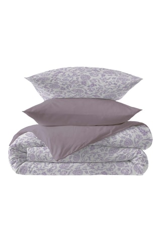 Parure de couette réversible en coton 57 fils/cm² - Bleu et vert