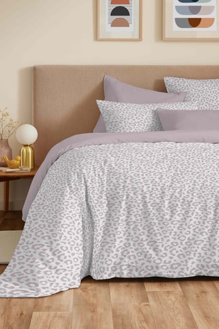 Parure de couette en coton 57 fils/cm² Salma - Bleu et blanc