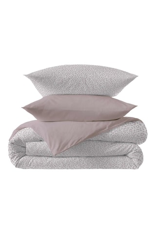 Parure de couette en coton 57 fils/cm² Salma - Bleu et blanc