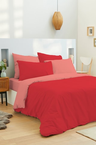 Parure de draps en coton 57 fils/cm² - Pêche