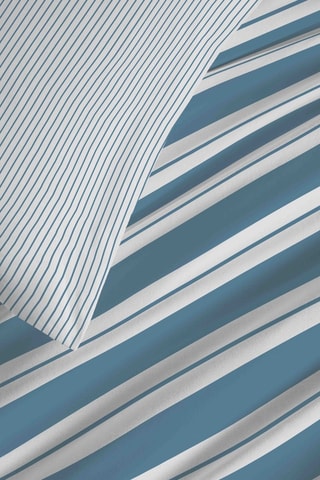 Parure de couette réversible en coton 57 fils/cm²  Adama - Bleu