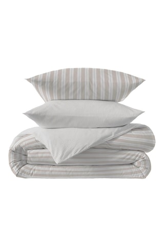 Parure de couette réversible en coton 57 fils/cm² Bergame - Turquoise