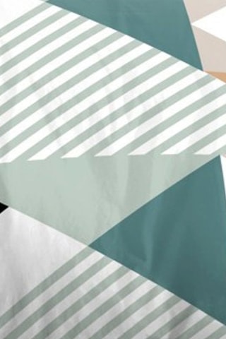 Parure de couette Geo - Turquoise