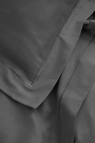 Drap plat en satin de coton 120 fils/cm² Prestige - Anthracite