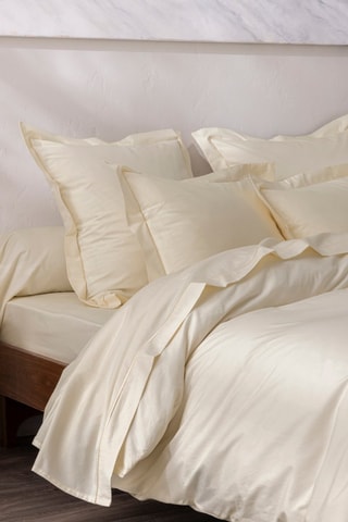 Drap plat en percale de coton 80 fils/cm² Julian - Ivoire
