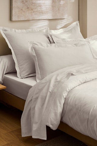 Drap plat en satin de coton 120 fils/cm² Prestige - Sable