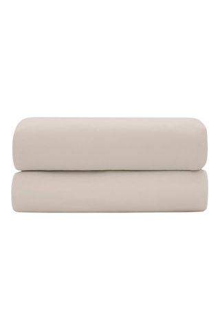 Drap plat en satin de coton 120 fils/cm² Prestige - Sable