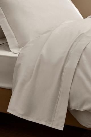 Drap plat en satin de coton 120 fils/cm² Prestige - Sable