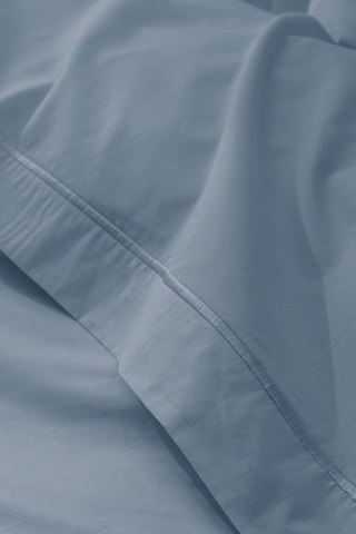 Drap plat en coton, 80 fils/cm² Julian - Bleu jean