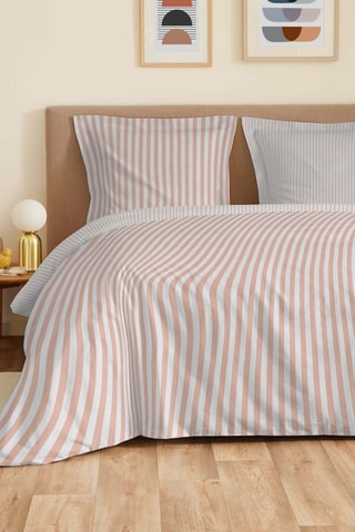 Parure de couette en coton 57 fils/cm² Florence - Bleu et blanc