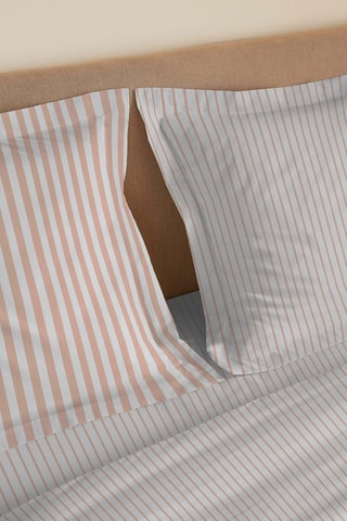 Parure de couette en coton 57 fils/cm² Florence - Bleu et blanc
