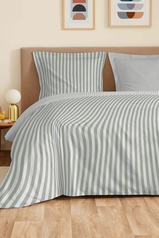 Parure de couette réversible en coton 57 fils/cm² Florence - Naturel