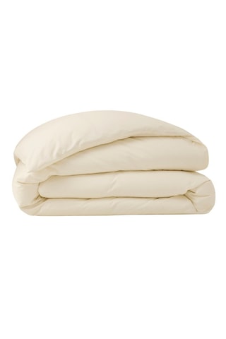 Housse de couette en percale de coton 80 fils/cm² Julian - Ivoire