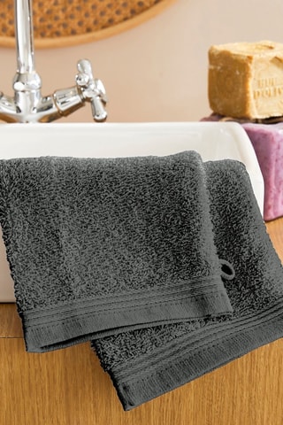 2 gants de toilette Spa - Gris