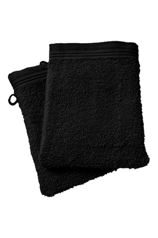2 gants de toilette Spa - Noir