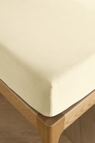 Drap-housse en coton - 57 fils/cm² - Vanille