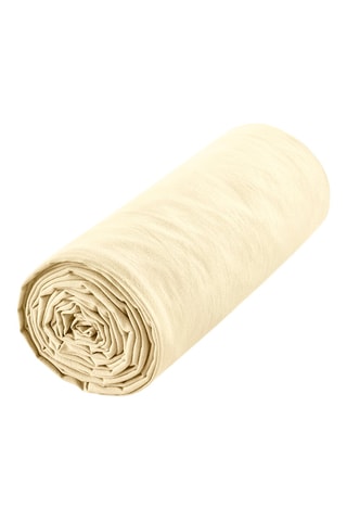 Drap-housse en coton - 57 fils/cm² - Vanille