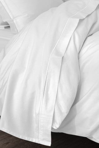 Drap plat en percale de coton 80 fils/cm² - Blanc
