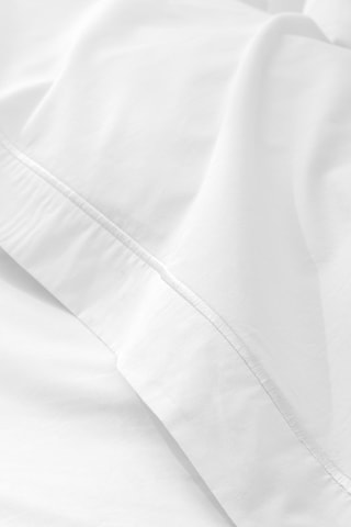 Drap plat en percale de coton 80 fils/cm² - Blanc